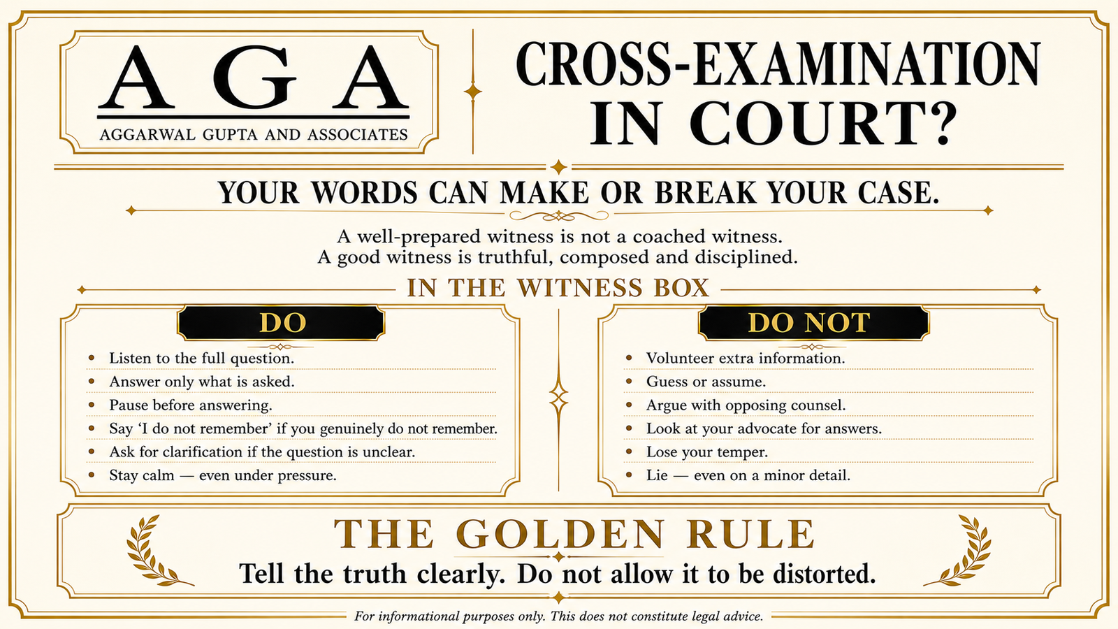 Preparation for Cross-Examination in Court: A Practical Guide for Witnesses